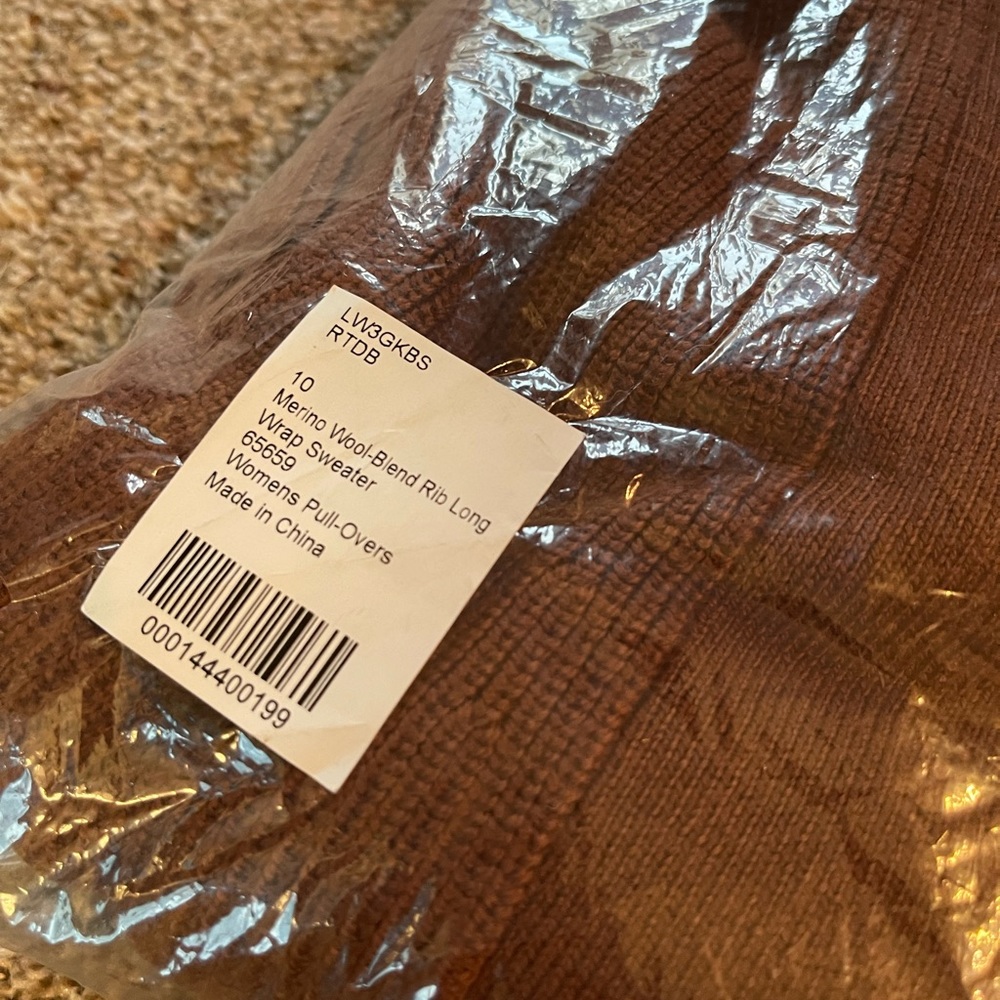 BNWT Lululemon Merino-Wool Blend Cardigan in Roasted Brown Size 10